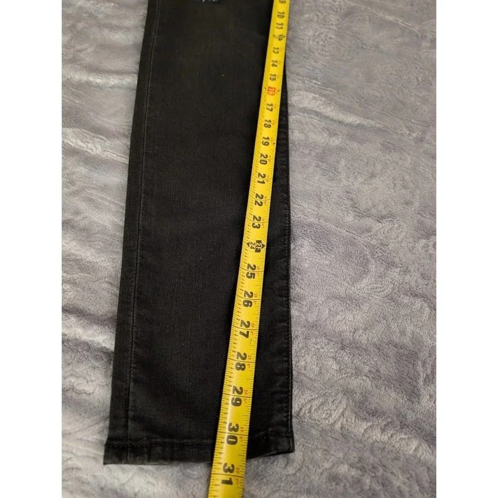 Kut‎ From The Kloth Diana Embroidered Mid Rise Skinny Jeans Black Size 0 NEW